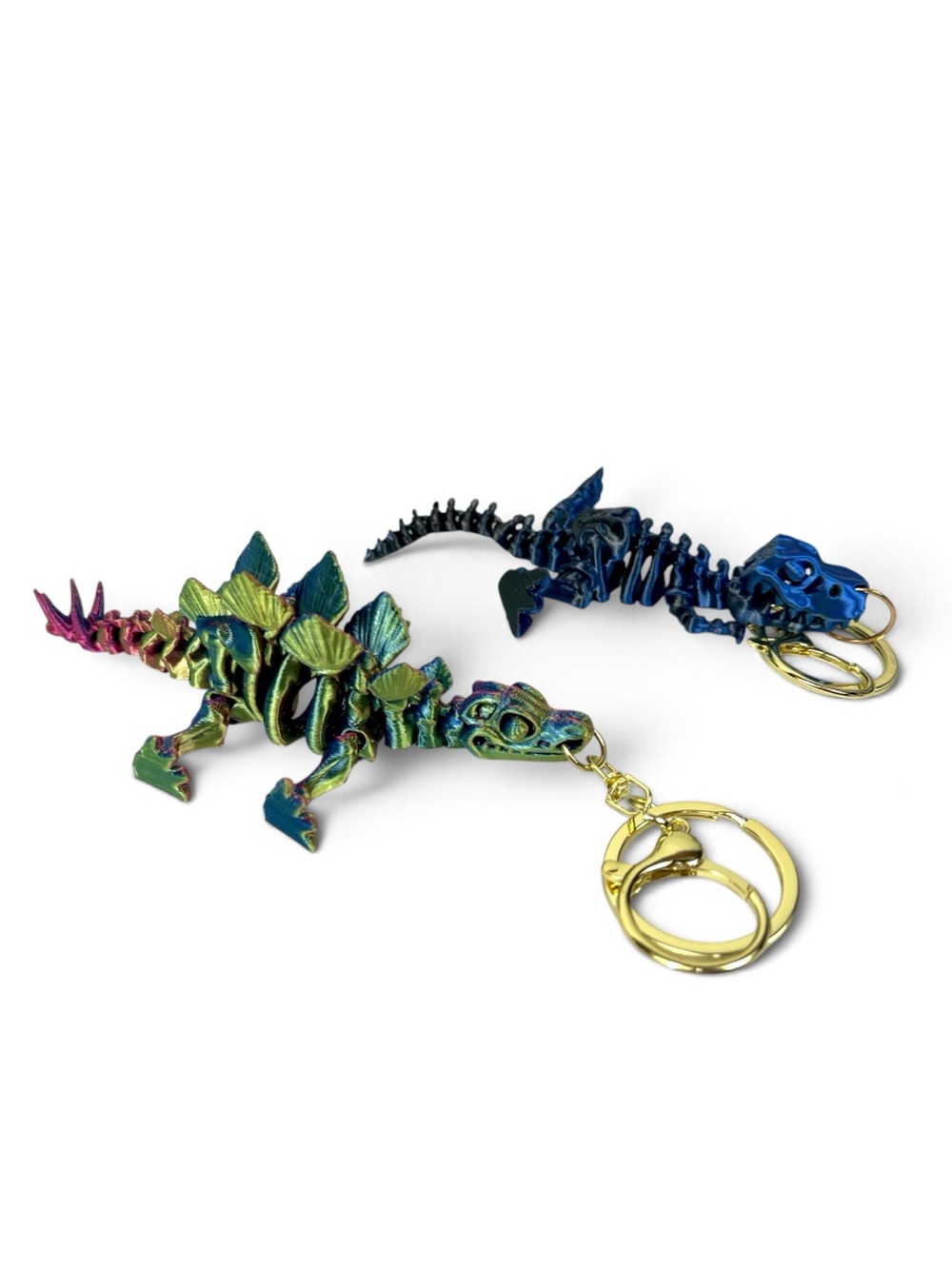 3D Printed Dinosaur Keychain Toy - Assorted Colors